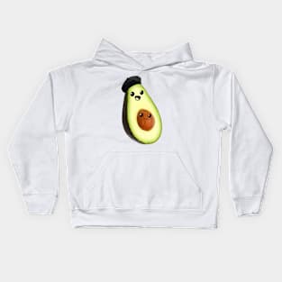 avocado faces (french) Kids Hoodie